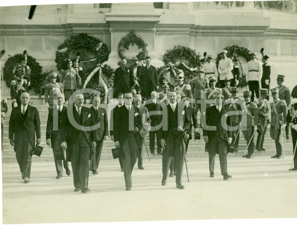 Fotografia d'epoca originale 1931 Omaggio RAPPRESENTANTI NAZIONI a Milite Ignoto 1
