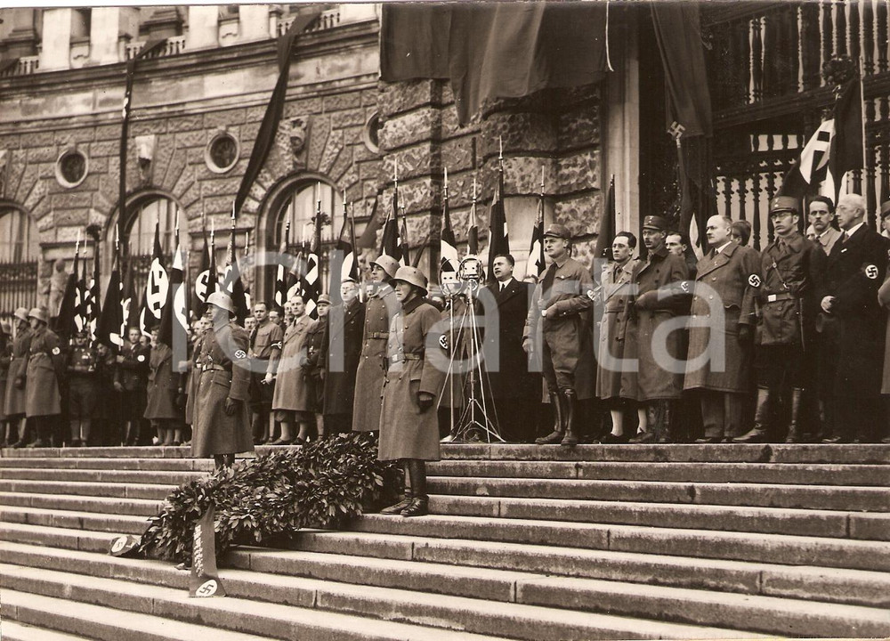 Fotografia d'epoca originale 1938 WIEN La commemorazione dei Caduti in PIAZZA DEGLI EROI *Fotografia 1
