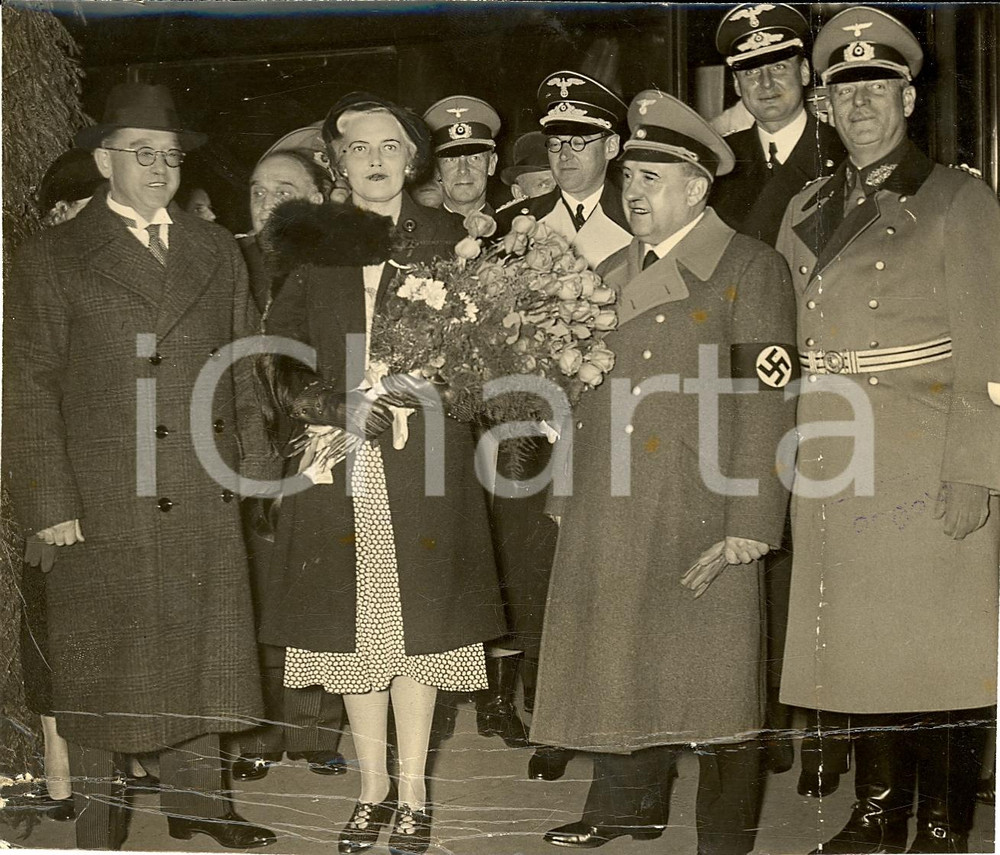 Fotografia d'epoca originale 1938 BERLIN Ministro sudafricano Oswald PIROW in visita 1