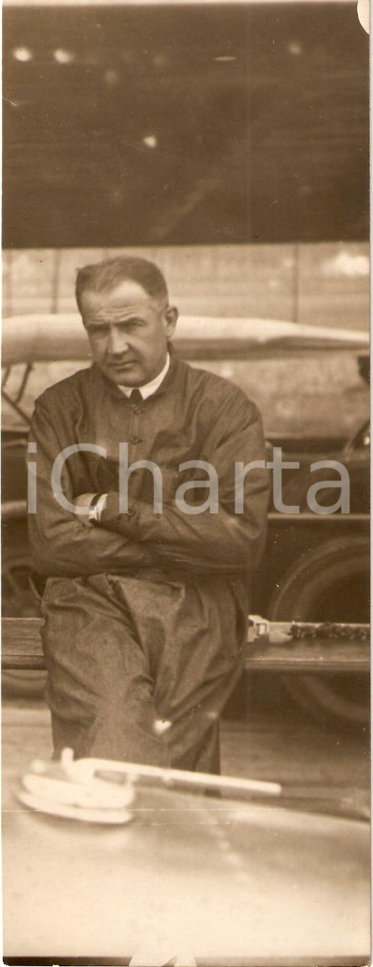 Fotografia d'epoca originale 1920 circa AUTOMOBILISMO Ritratto di Felice NAZZARO 1
