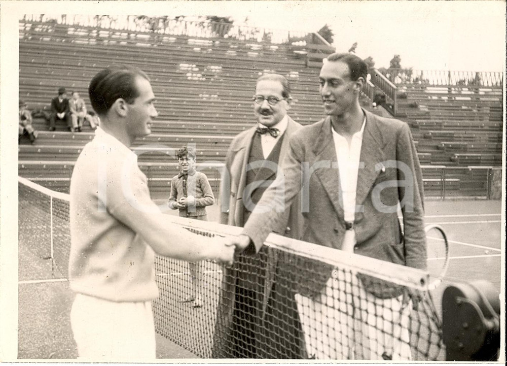 Fotografia d'epoca originale 1934 MILANO Littoriali tennis *Vincitori Finale del GUF 1