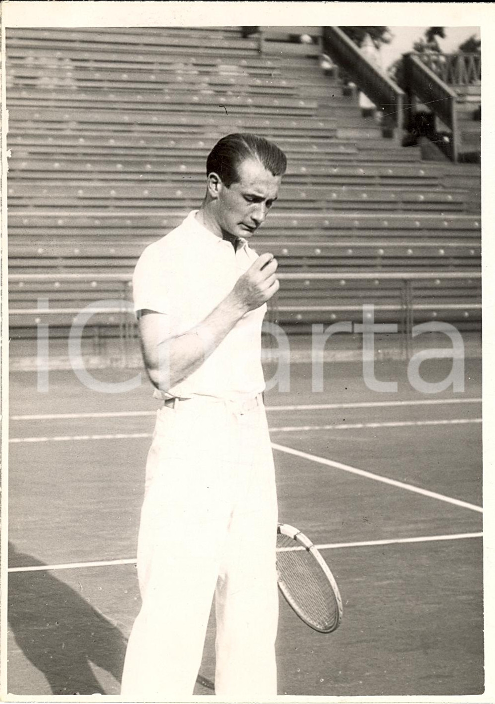 Fotografia d'epoca originale 1934 MILANO Littoriali *La finale delle gare di Tennis 1