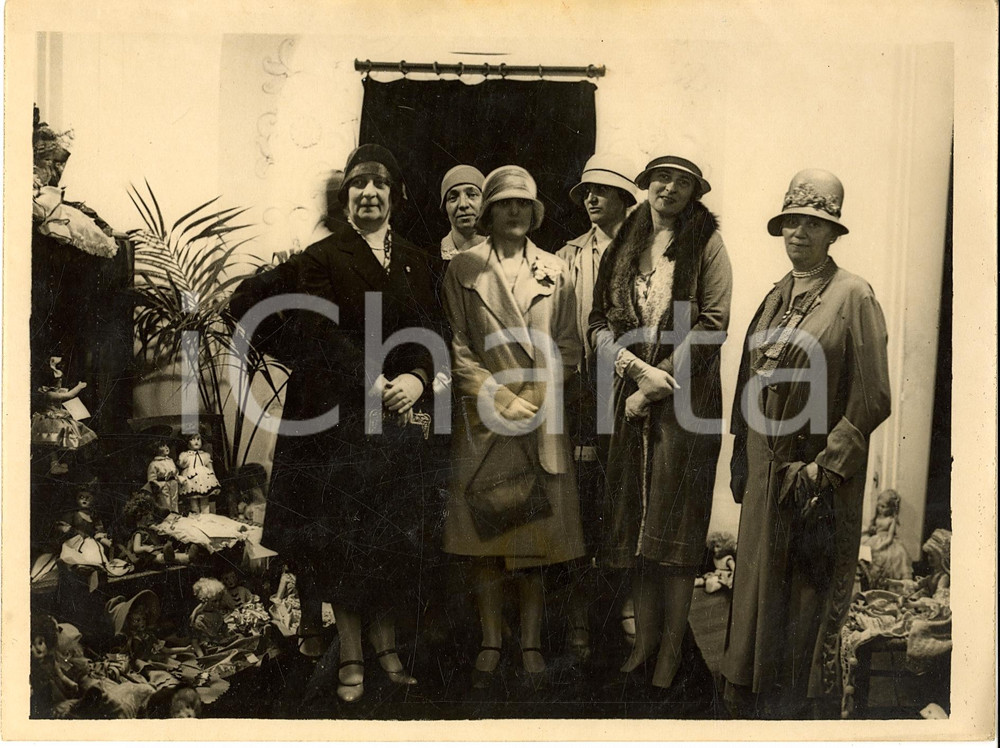 Fotografia d'epoca originale 1930 ca ROMA Inaugurazione della Mostra dei Lavori Femminili *FOTOGRAFIA 1