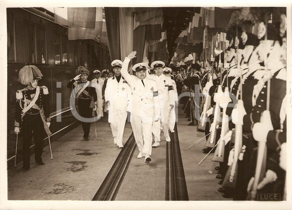 Fotografia d'epoca originale 1940 ROMA Ion GIGURTU e Mihail MANOILESCU ricevuti da Galeazzo CIANO *Foto LUCE 1