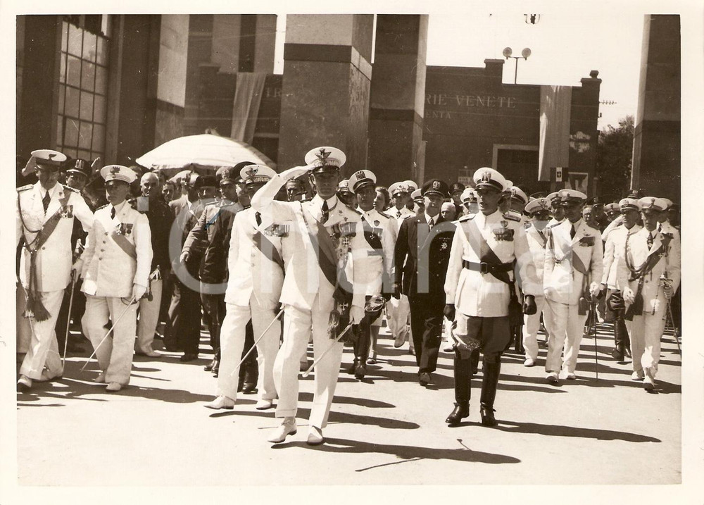 Fotografia d'epoca originale 1939 PADOVA Filiberto di SAVOIA Duca PISTOIA e Giuseppe TASSINARI Fiera *Foto 1