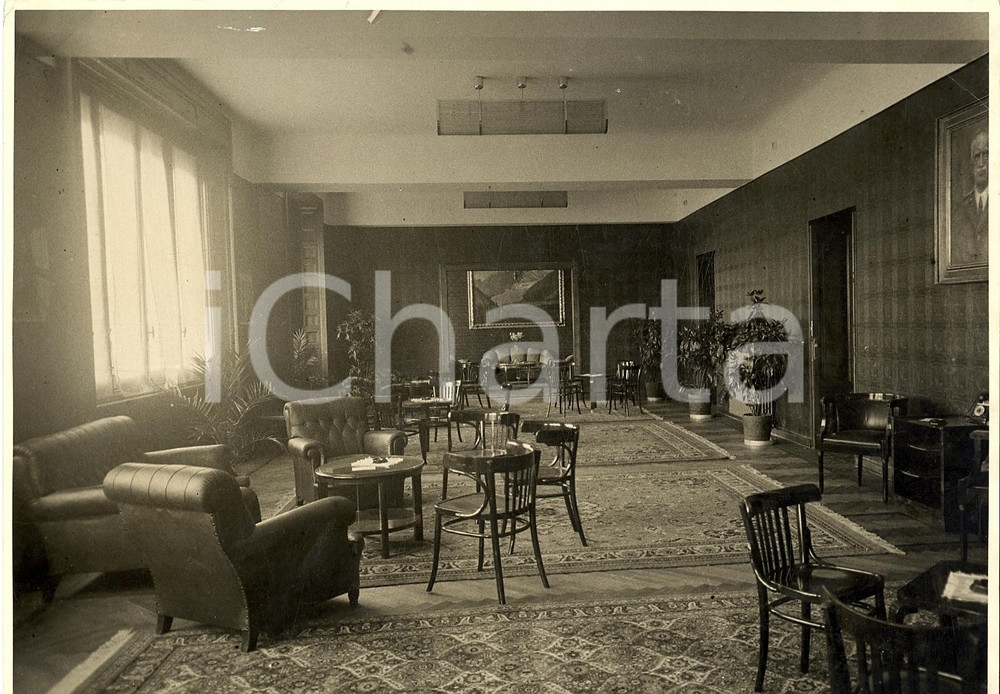 Fotografia d'epoca originale 1937 MILANO Associazione cultura ITALO-GERMANICA Un salone *Fotografia 1
