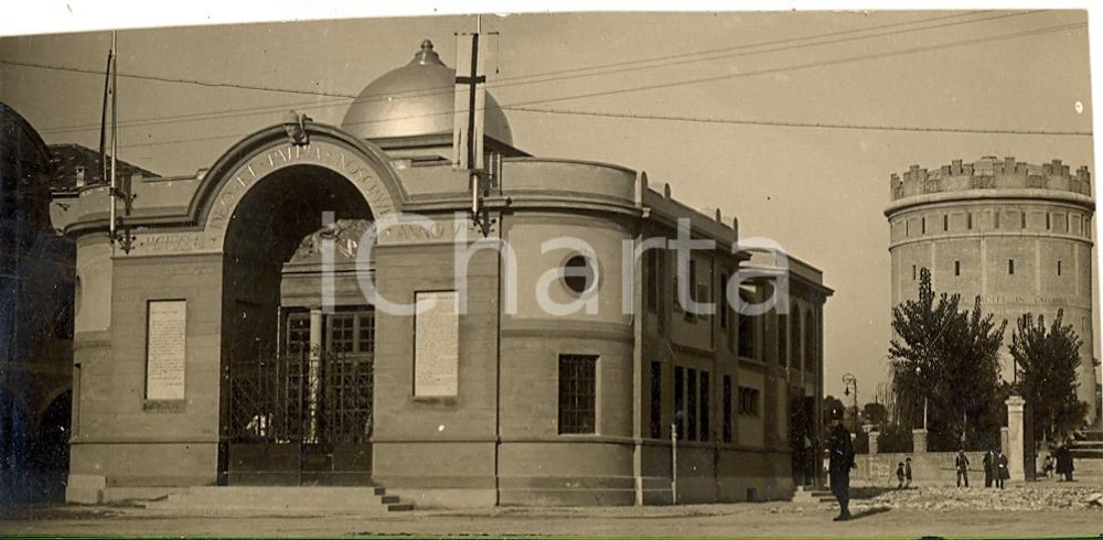Fotografia d'epoca originale 1935 ca PADOVA La  Casa del Mutilato VERA FOTO ANIMATA 1