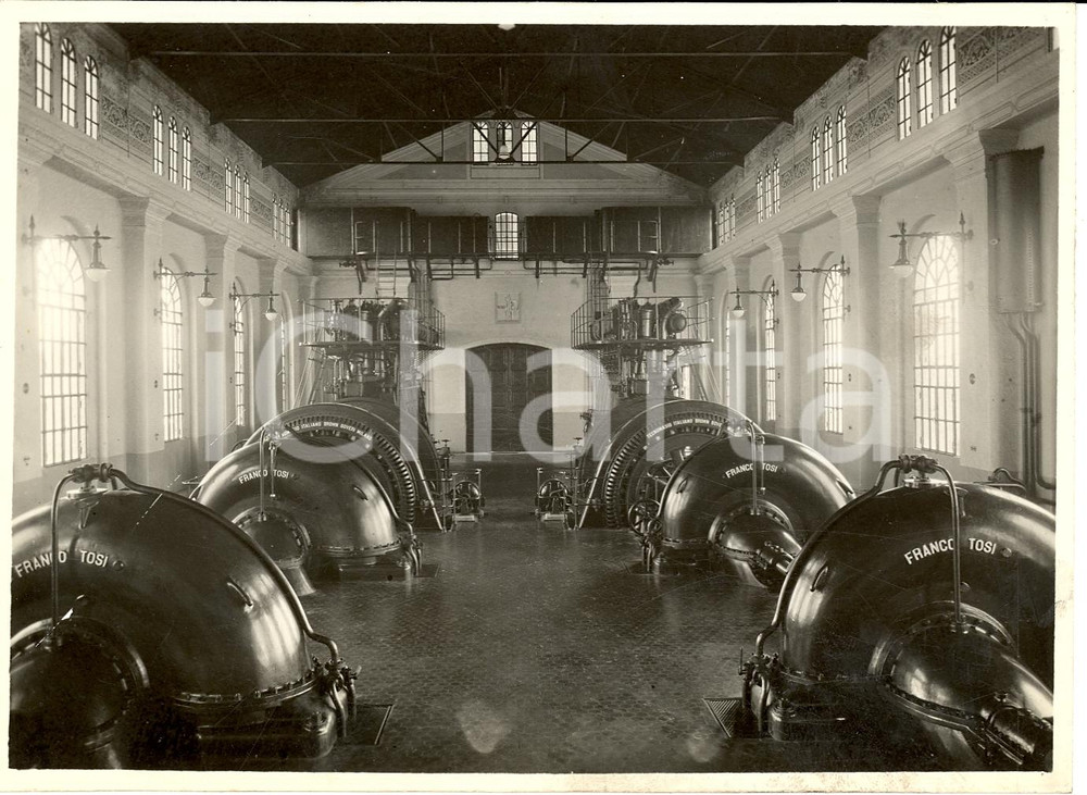 Fotografia d'epoca originale 1935 ca PADOVA Sala macchine idrovoro BARBEGARA-PALTANA 1