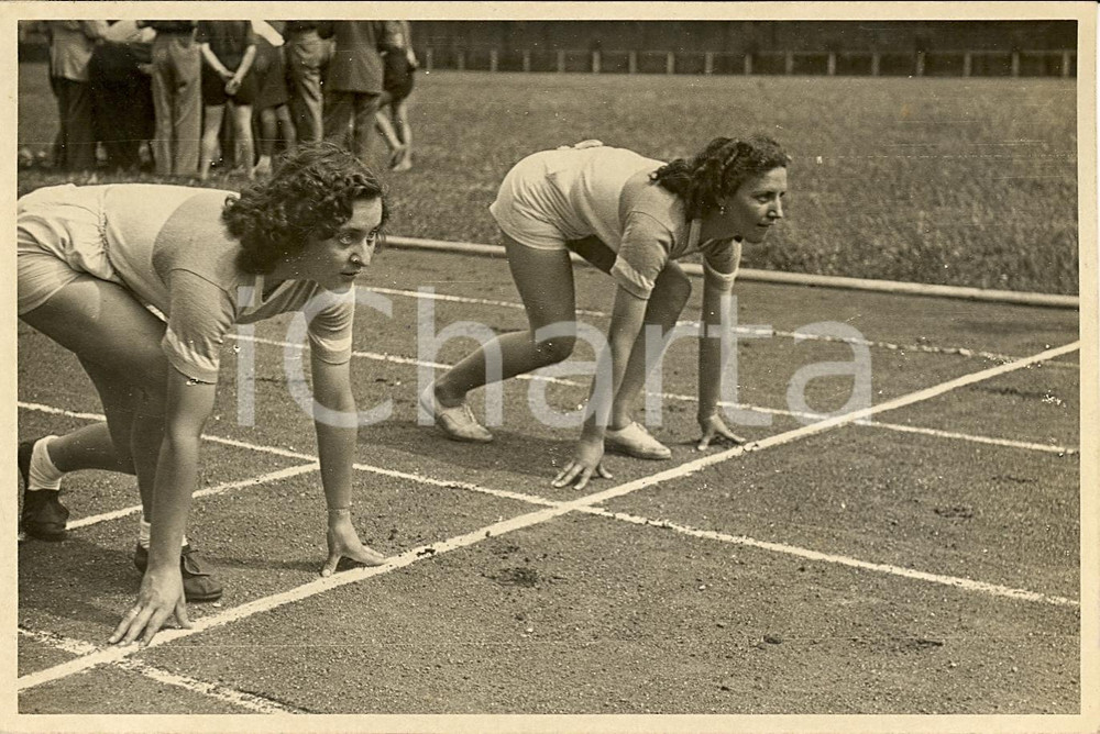 Fotografia d'epoca originale 1941 MILANO Gara atletica Campionato Lombardo SocietÃ  1