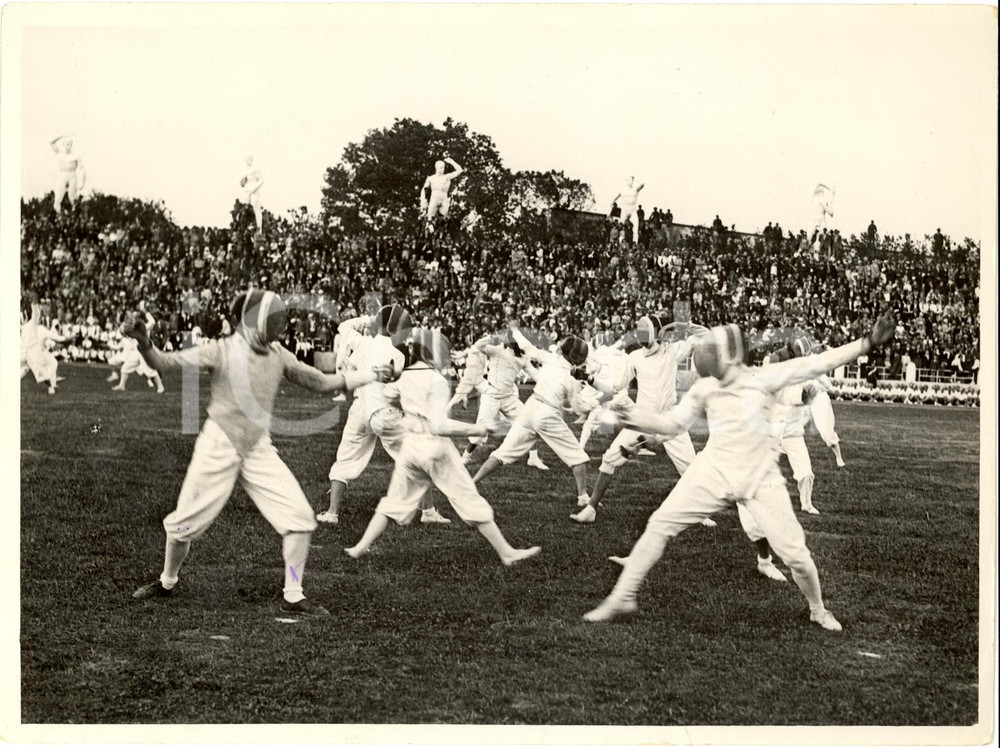 Fotografia d'epoca originale 1937 ROMA Campionato di scherma BALILLA Foro MUSSOLINI 1
