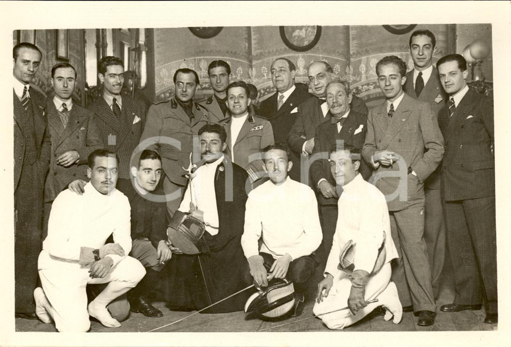 Fotografia d'epoca originale 1935 NAPOLI Campionato scherma MILIZIA Italia del Sud 1
