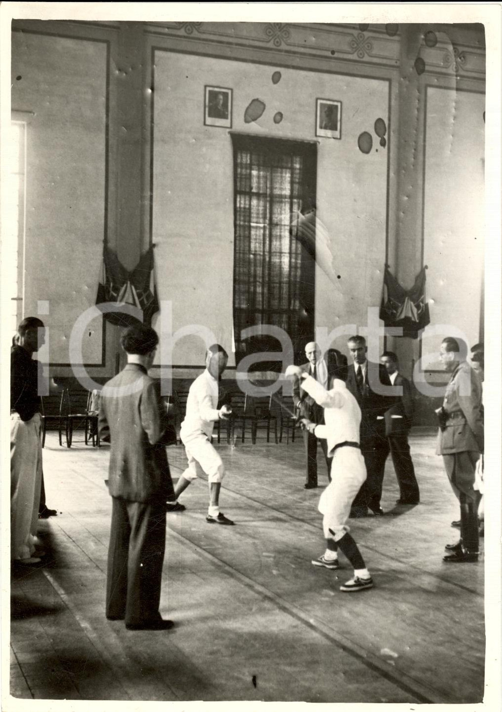 Fotografia d'epoca originale 1941 MILANO Scherma ai Campionati Nazionali DOPOLAVORO 1