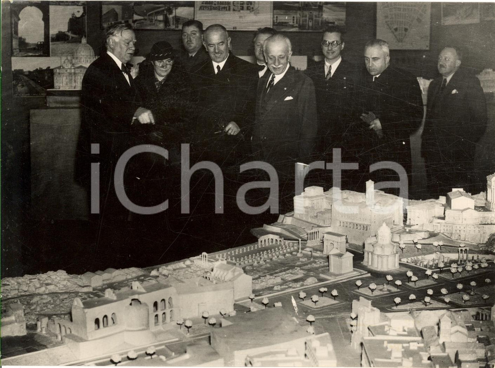 Fotografia d'epoca originale 1937 WIEN Richard SCHMITZ Francesco SALATA architettura italiana SEZESSION *Foto 1