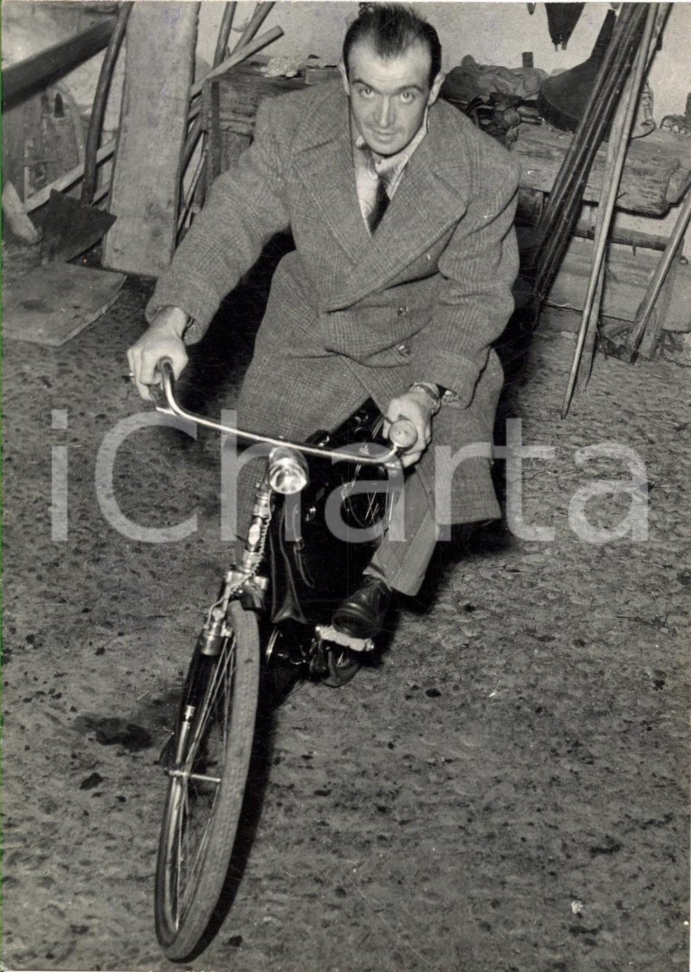 Fotografia d'epoca originale 1953 GIRO D'ITALIA Ritratto ciclista Giancarlo ASTRUA 1
