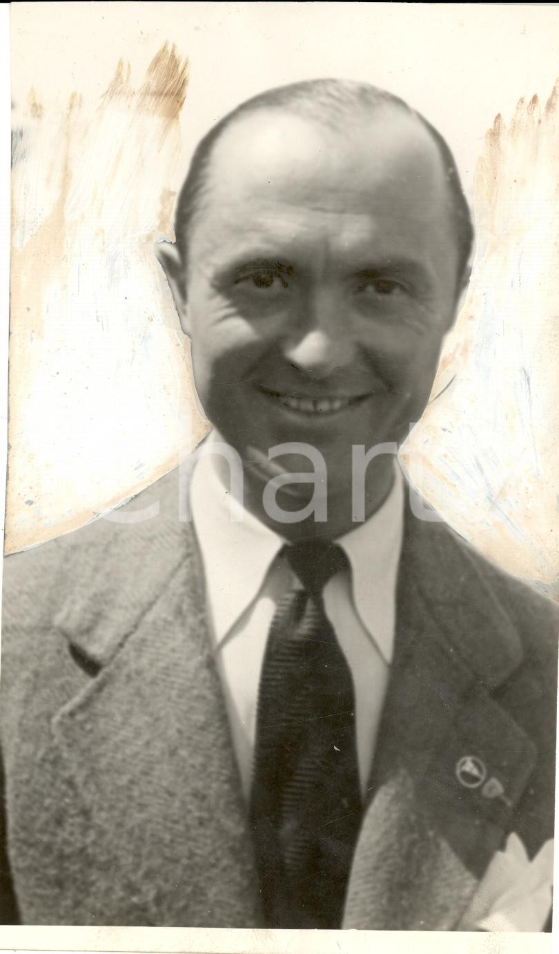 Fotografia d'epoca originale 1934 AUTOMOBILISMO Ritratto di Louis CHIRON Fotografia 1