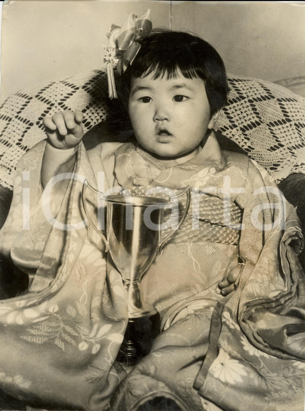 Fotografia d'epoca originale 1933 CALIFORNIA Tatsuko TACHIBANA vince gara bellezza 1