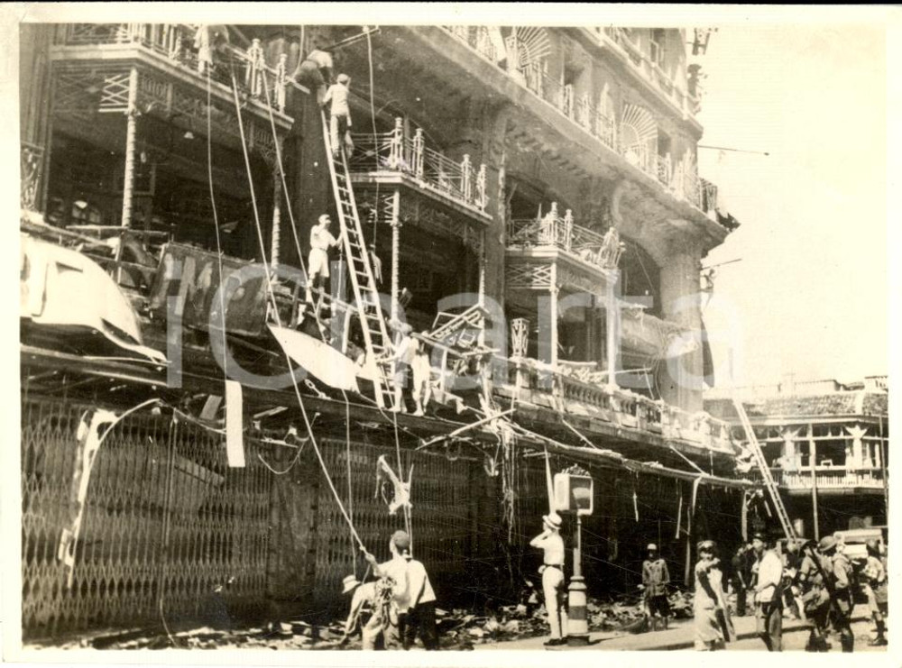 Fotografia d'epoca originale 1938 CIAPEI (CINA) Sino-Japanese War *CittÃ  in rovina 1