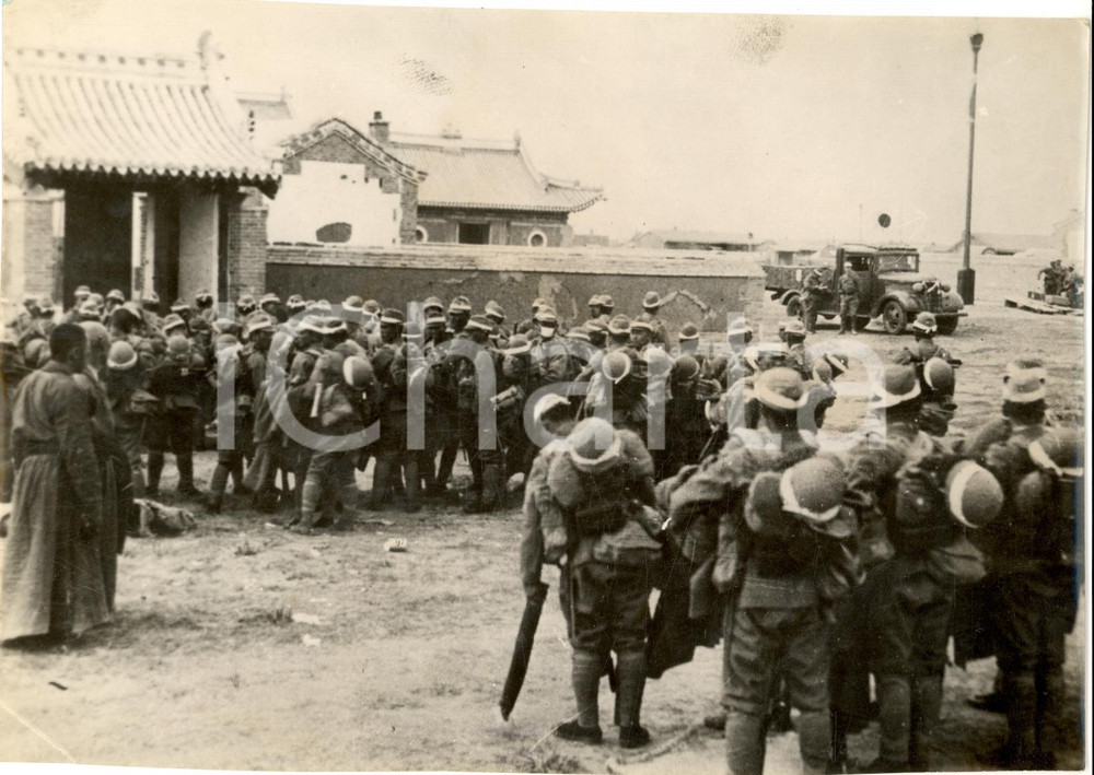 Fotografia d epoca originale 1939 MANCIURIA SinoJapanese War Giapponesi e mongoli 1