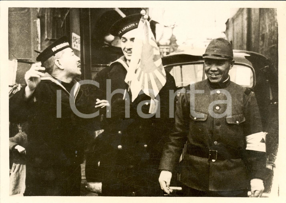Fotografia d epoca originale 1938 SinoJapanese War, Shanghai, Regia Nave Lepanto  Foto 18x13 cm 1
