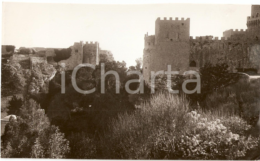 Fotografia d epoca originale 1933 ERICE TP La pineta del Castello Fotografia 1