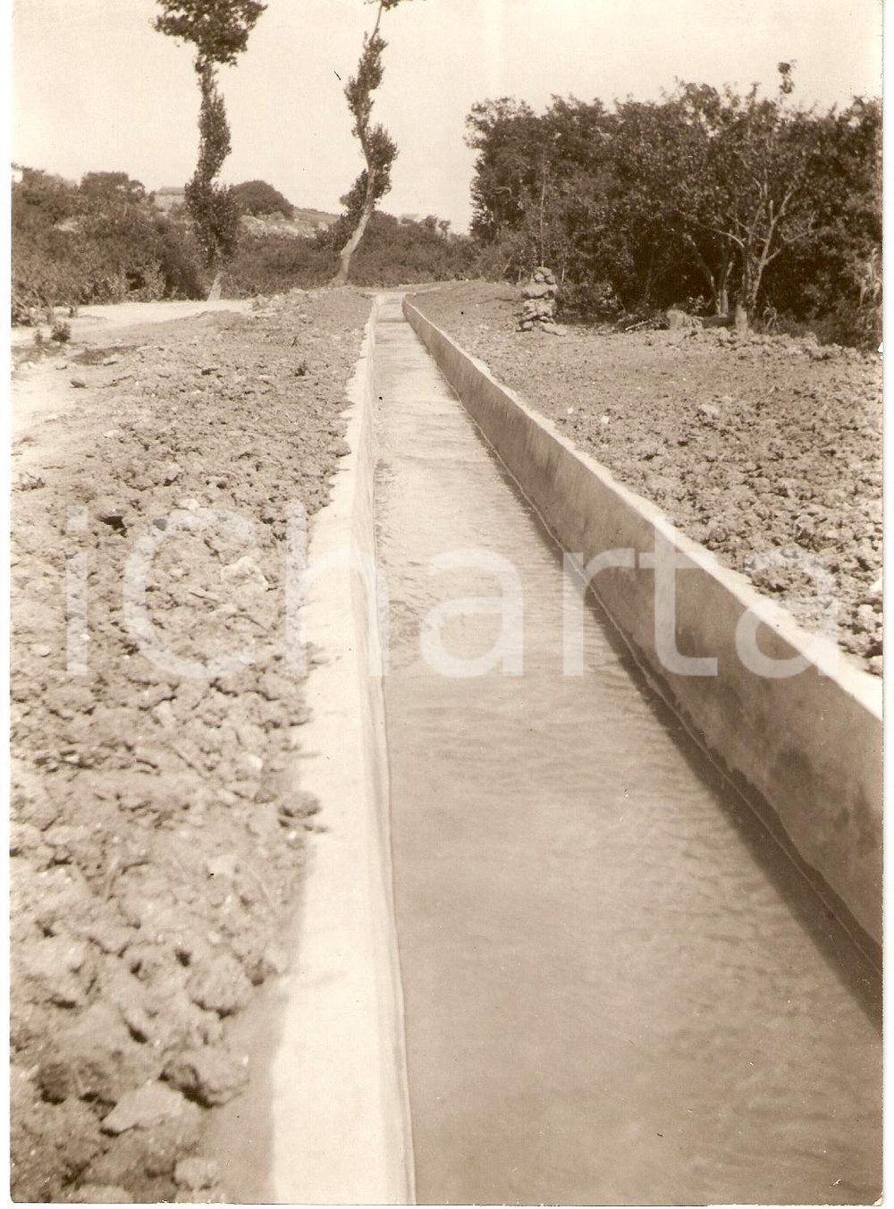 Fotografia d epoca originale 1933 TRAPANI Risanamento del canale BISCIANA Fotografia 1