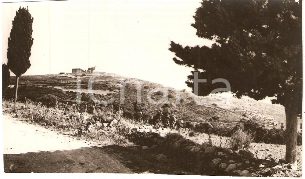 Fotografia d epoca originale 1935 ca PALERMO Lungo la via del monte SAN CALOGERO Vera fotografia 1