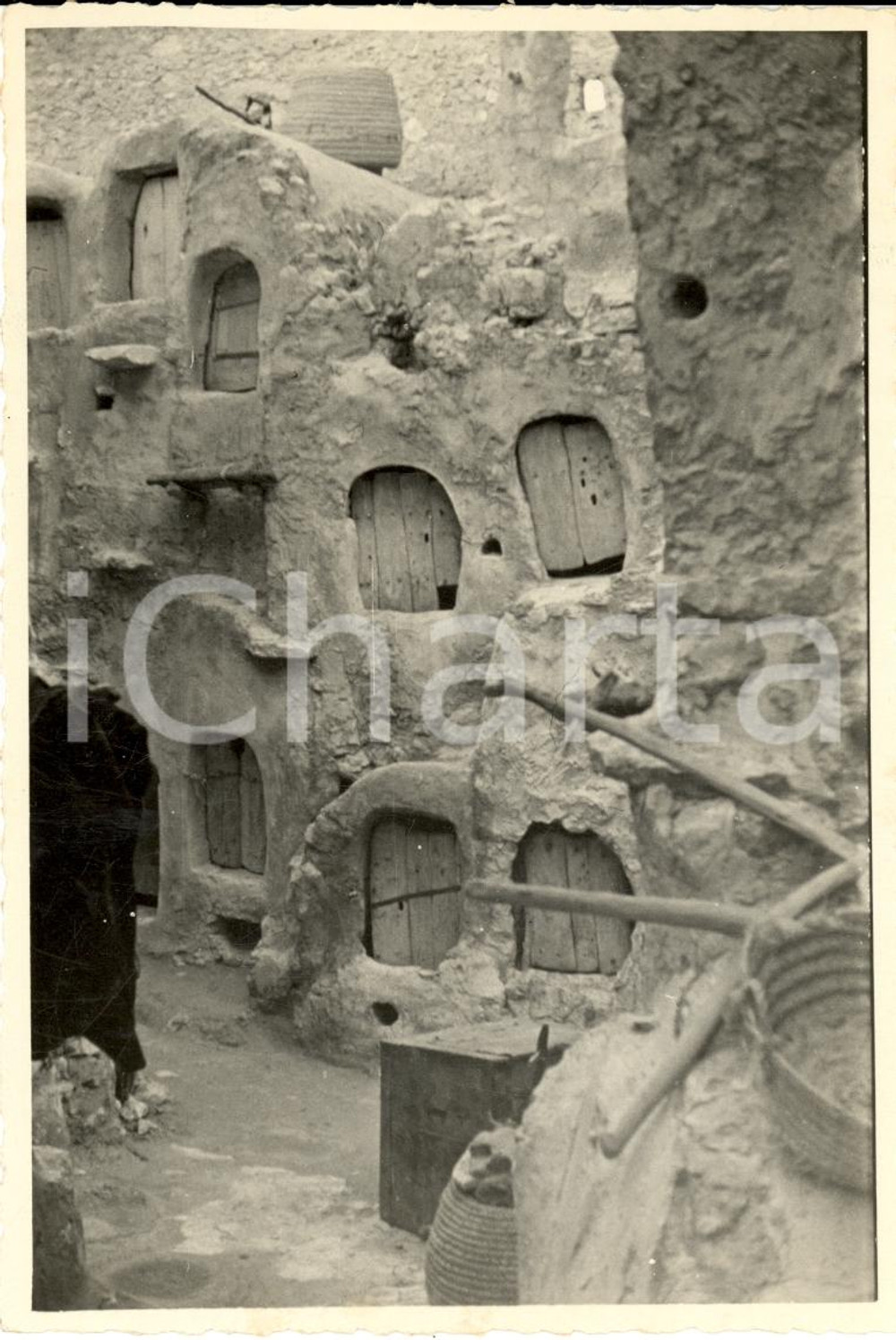 Fotografia d epoca originale 1938 NALUT LIBIA TRIPOLITANIA Interno Castello Berbero Foto formato Cartolina 1
