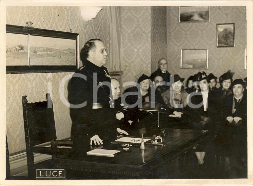 Fotografia d epoca originale 1938 ROMA SocietÃ  DANTE ALIGHIERI Pietro Silvio RIVETTA TODDI conferenza Foto 1
