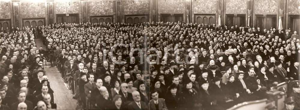 Fotografia d epoca originale 1937 MILANO Assemblea annuale DANTE ALIGHIERI Teatro ODEON Foto DOPPIA 1