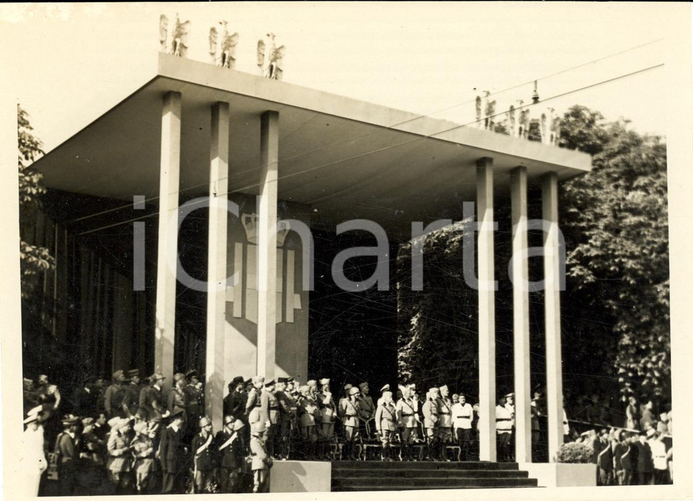 Fotografia d epoca originale 1939 TORINO Grandi manovre La Tribuna REALE assiste a sfilata esercito 1