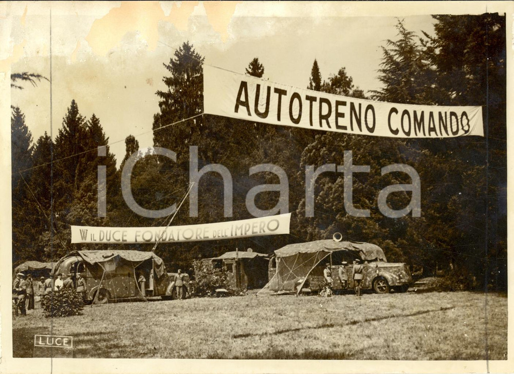 Fotografia d epoca originale 1939 TORINO Grandi manovre dell AUTOTRENO COMANDO Fotografia DANNEGGIATA 1