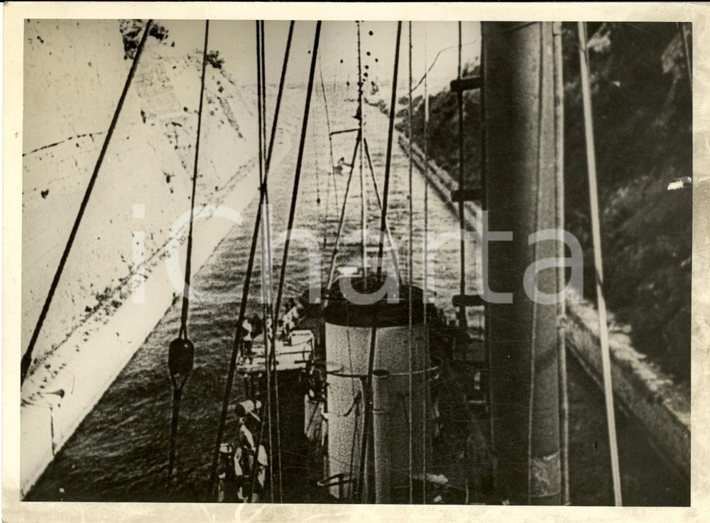 Fotografia d epoca originale 1940 ca CORINTO GR WW2 Scorta militare a convoglio per GRECIA Fotografia 1