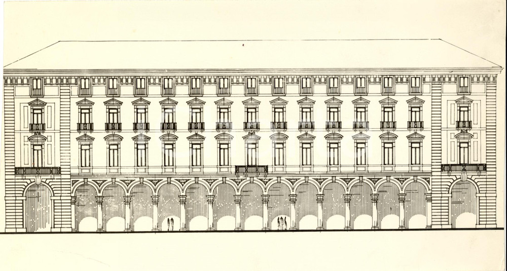 Fotografia d epoca originale 1932 Torino Palazzo Fondiaria, Giuseppe Momo S. Damiano 1