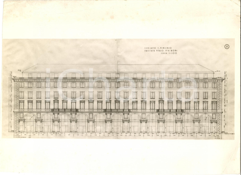 Fotografia d epoca originale 1932 Torino, progetto Isolato San Vincenzo, Rigotti, Sormano 1