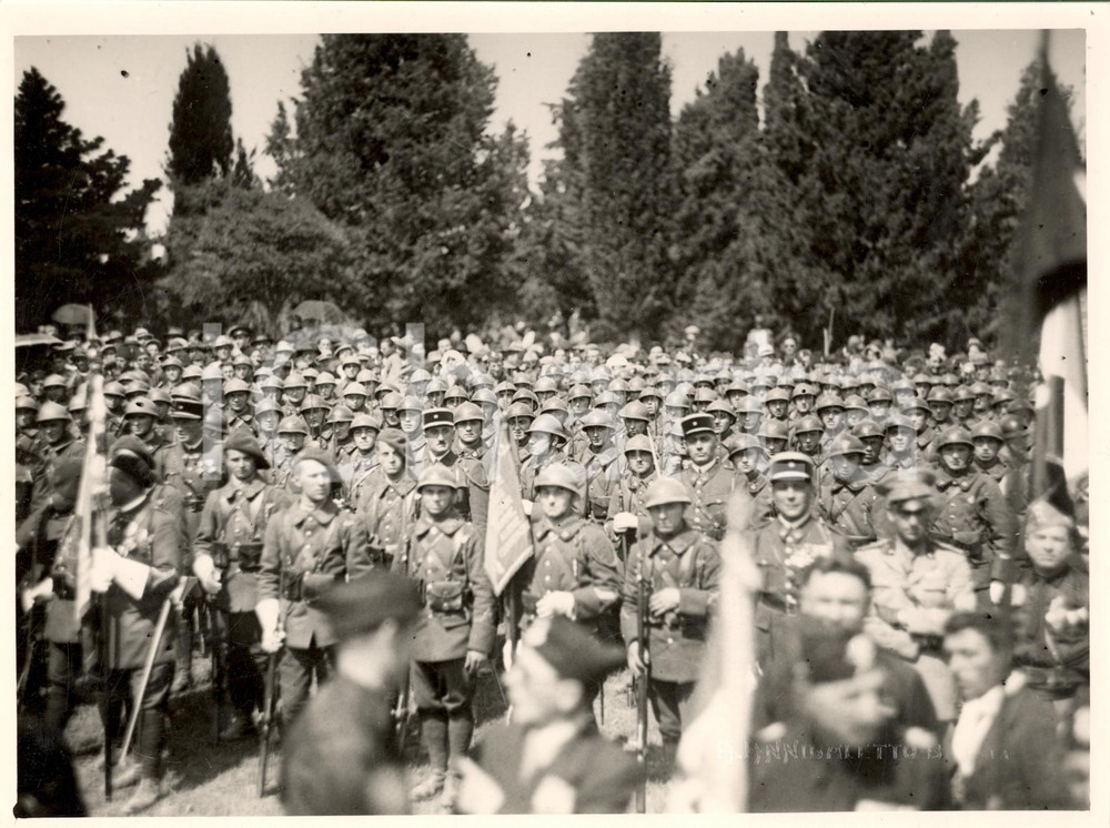 Fotografia d epoca originale 1934 SAN MARTINO DELLA BATTAGLIA Battaglione francese 1