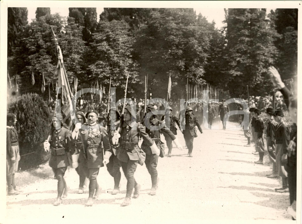 Fotografia d epoca originale 1934 SAN MARTINO DELLA BATTAGLIA Cacciatori delle ALPI 1