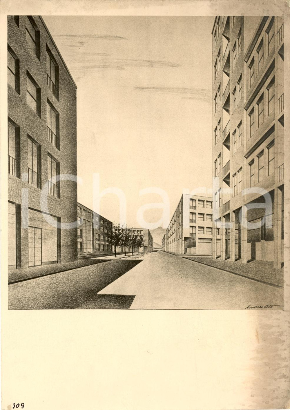 Fotografia d epoca originale 1930 ca COMO Nuove sedi Banca d Italia Credito Italiano 1
