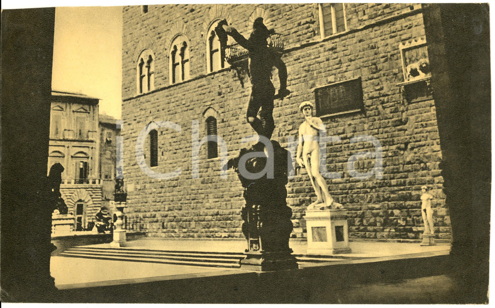 Fotografia d epoca originale 1942 FIRENZE particolare di Palazzo Vecchio Vera FOTOGRAFIA 1