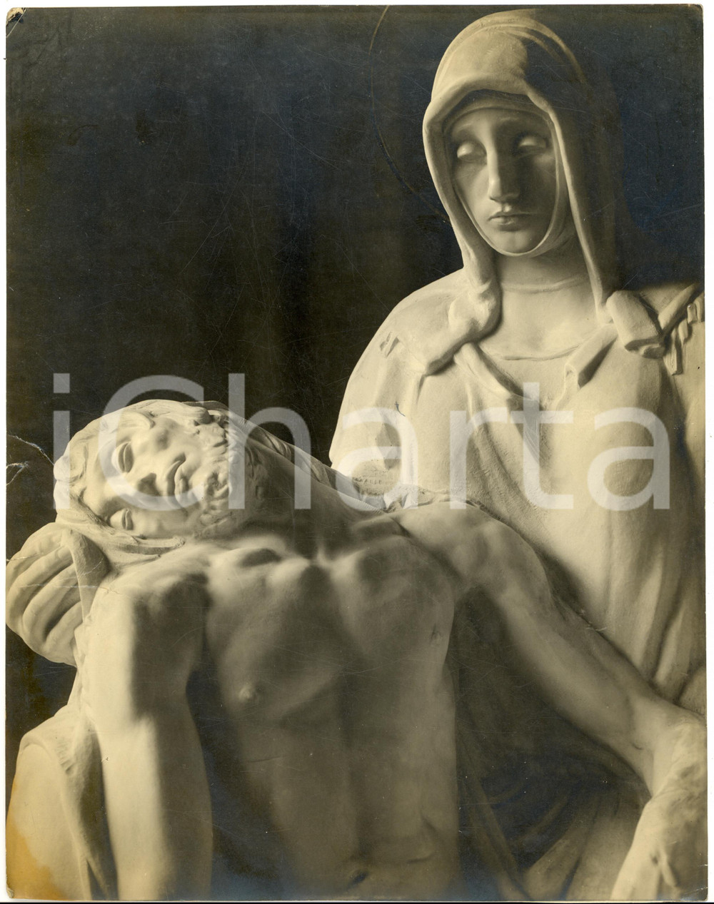 Fotografia d epoca originale  1933 FIRENZE SANTA CROCE Libero ANDROTTI PietÃ   Cappella della MADRE ITALIANA 1