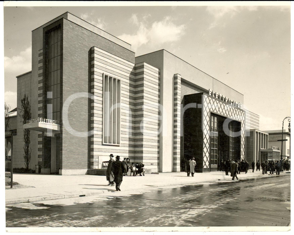 Fotografia d epoca originale 1939 MILANO L imponente padiglione dell elettricitÃ  alla FIERA Fotografia 1