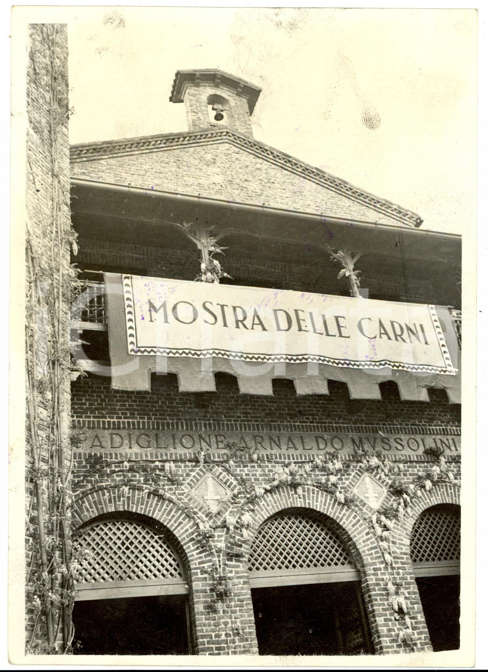Fotografia d epoca originale 1939 MILANO Mostra delle carni padiglione Arnaldo MUSSOLINI Fotografia 1