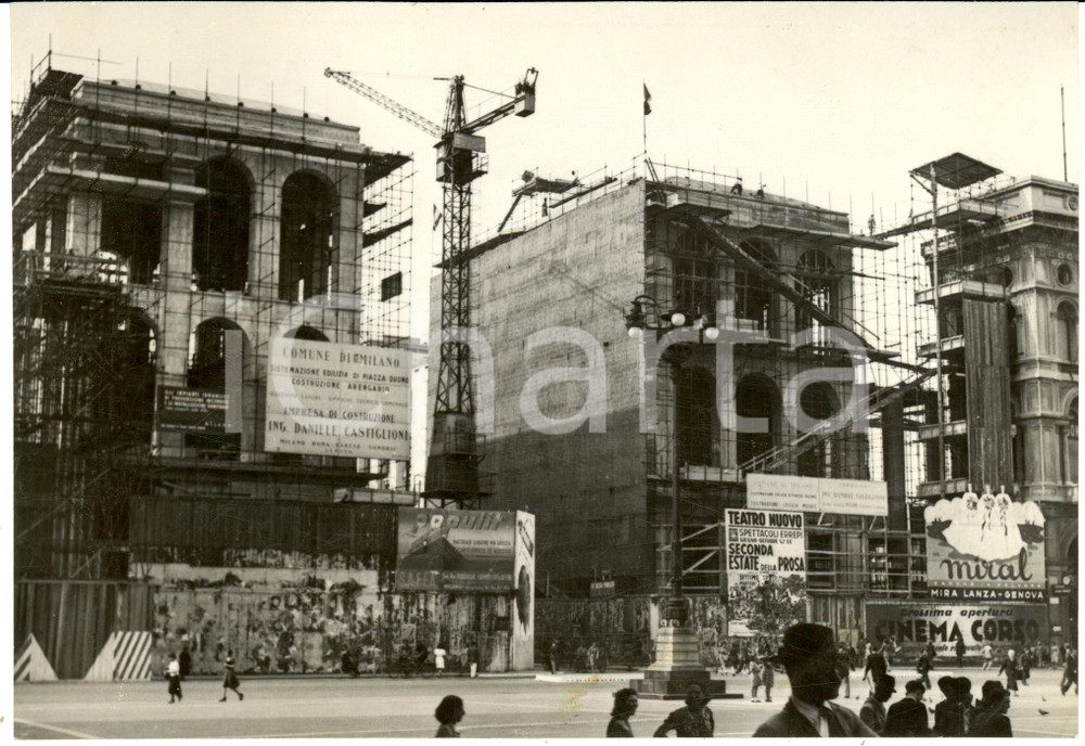 Fotografia d epoca originale 1942 MILANO Costruzione del Palazzo dell ARENGARIO Fotografia 1