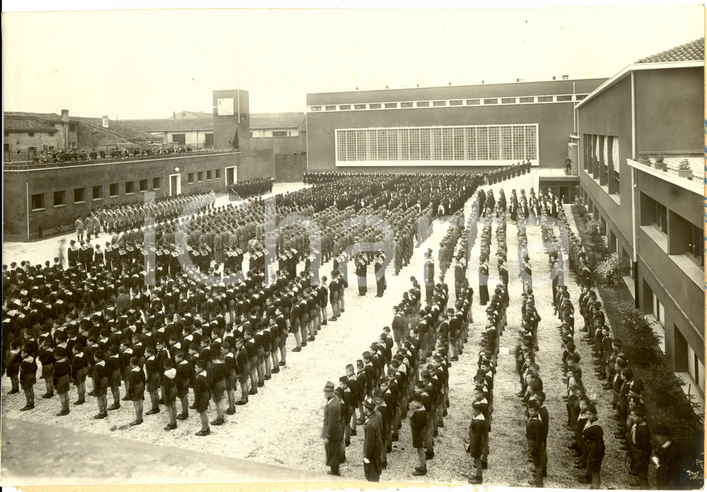 Fotografia d epoca originale 1936 PADOVA Renato RICCI inaugura nuova OPERA NAZIONALE BALILLA Fotografia 1