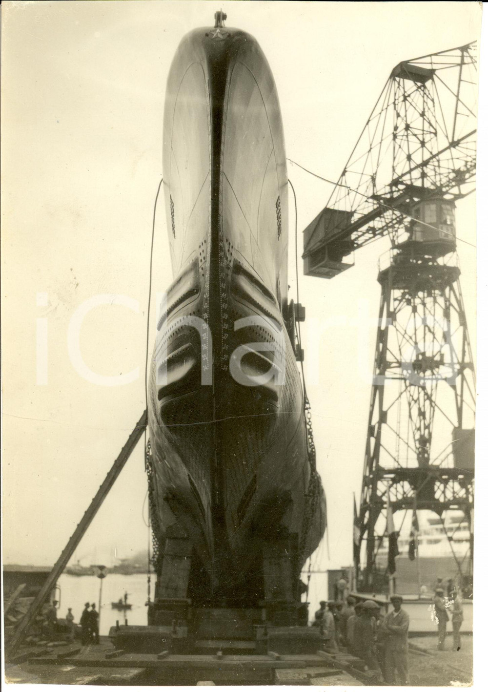 Fotografia d epoca originale 1933 MONFALCONE GO Varo R. Sommergibile NEREIDE Fotografia 1