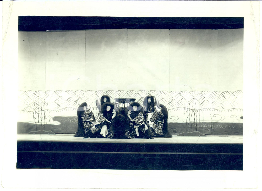 Fotografia d epoca originale 1930 ca TOKYO GIAPPONE Dramma HICHININSHOZO al teatro KABUKIZA Foto 1