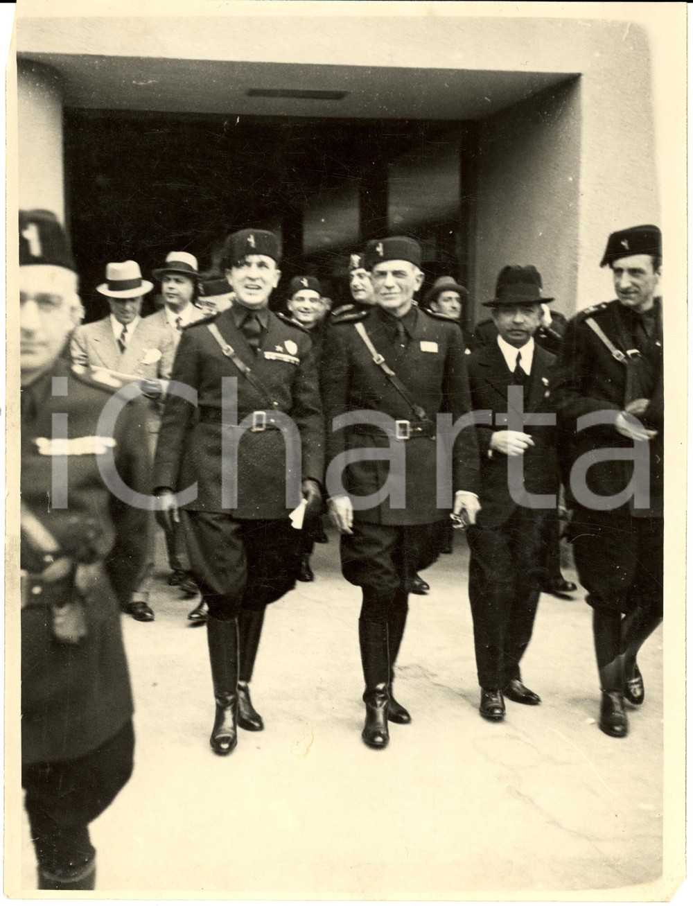 Fotografia d epoca originale 1936 MILANO Dino ALFIERI visita la Fiera Campionaria Fotografia 1