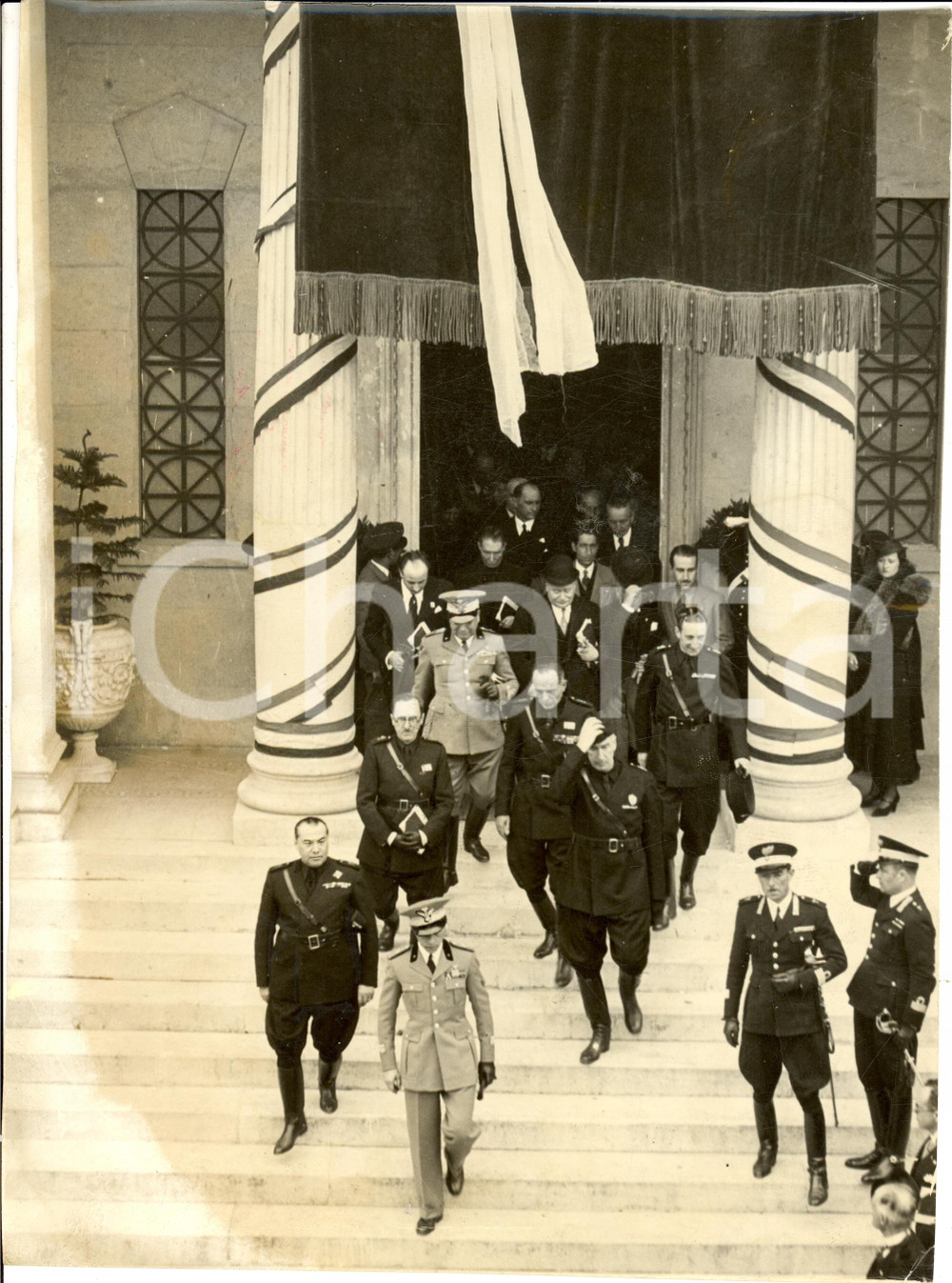 Fotografia d epoca originale 1935 MILANO Duca di BERGAMO Paolo Ignazio THAON DI REVEL mostra delle culle FOTO 1