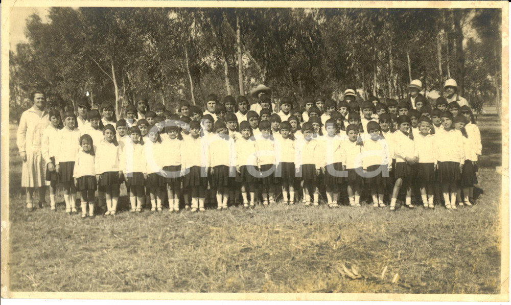 Fotografia d epoca originale 1935 ca ERITREA Il gruppo delle PICCOLE ITALIANE Fotografia 1
