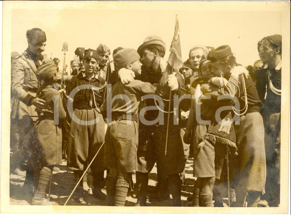 Fotografia d epoca originale 1936 ROMA Avanguardisti Campo DUX e Campo MUSSOLINI a Monte Sacro Foto 1