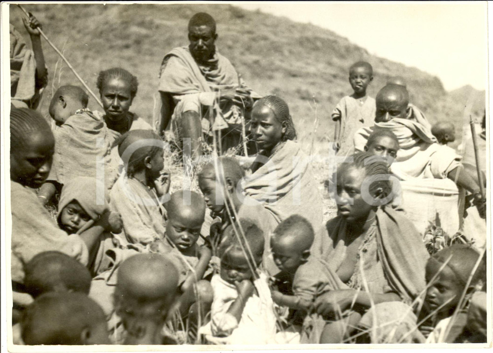 Fotografia d epoca originale 1938 ETIOPIA La vaccinazione dei piccoli indigeni Fotografia 1